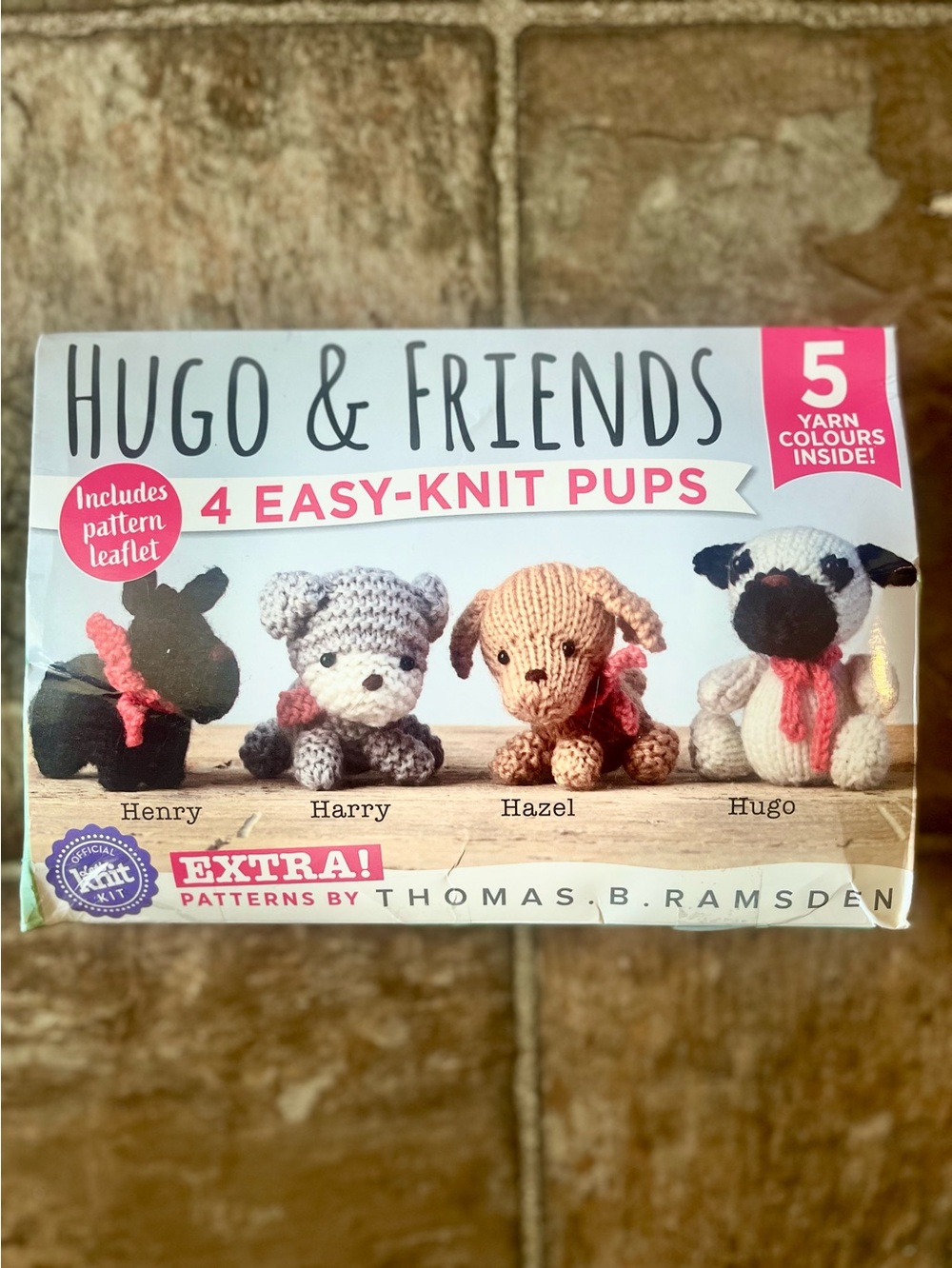 Hugo & Friends Let’s Knit Kit 4 Easy Knit Pups New